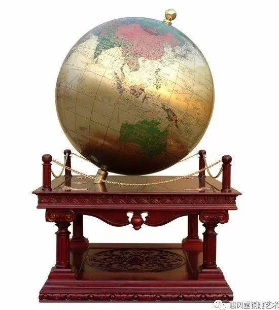 黄铜地球仪摆件·书房装饰