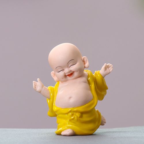 陶瓷禅意小和尚摆件·萌趣桌面